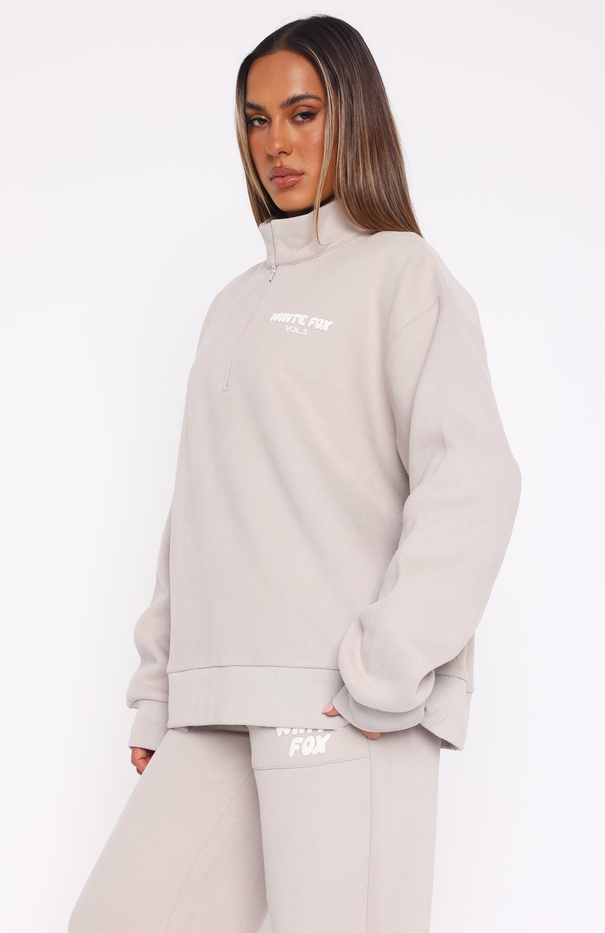 Offstage Zip Front Sweater Moon - Image 3