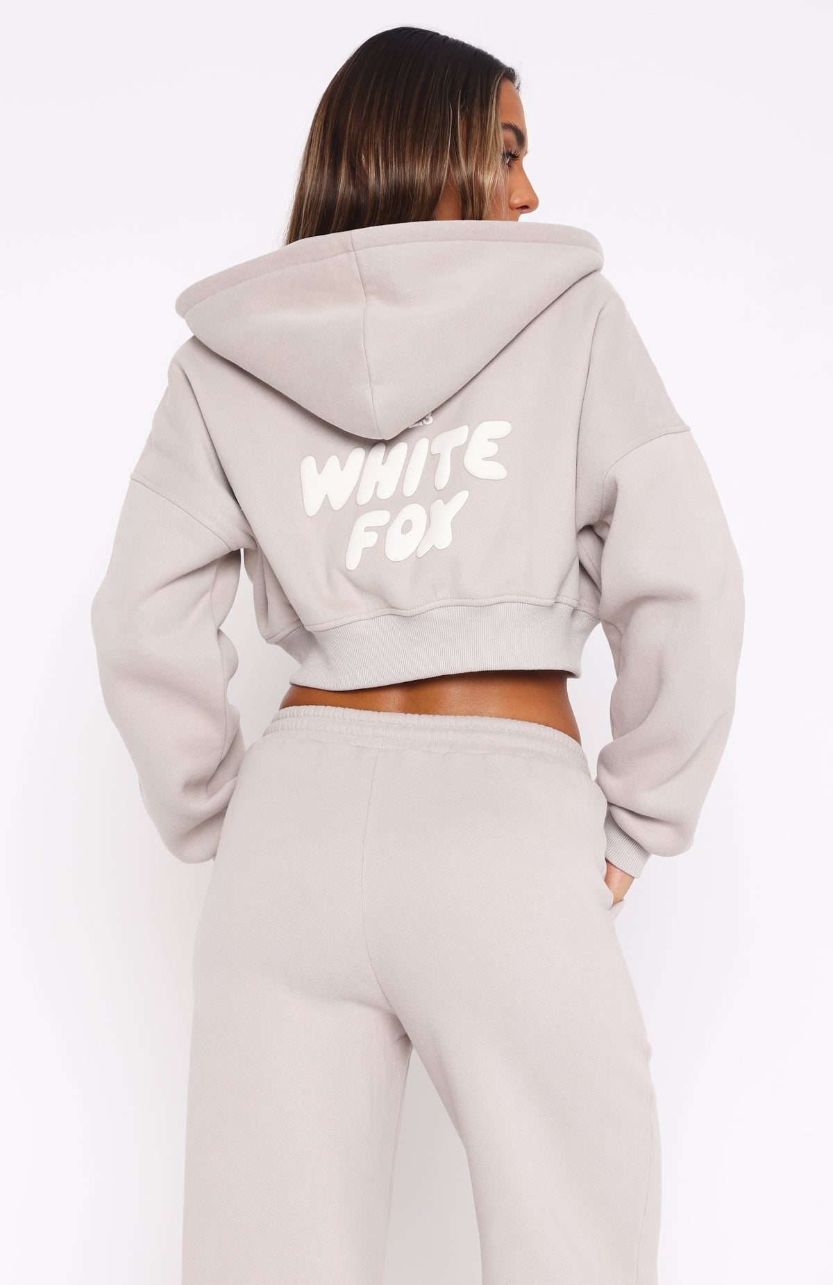 Offstage Cropped Zip Hoodie Moon - Image 4